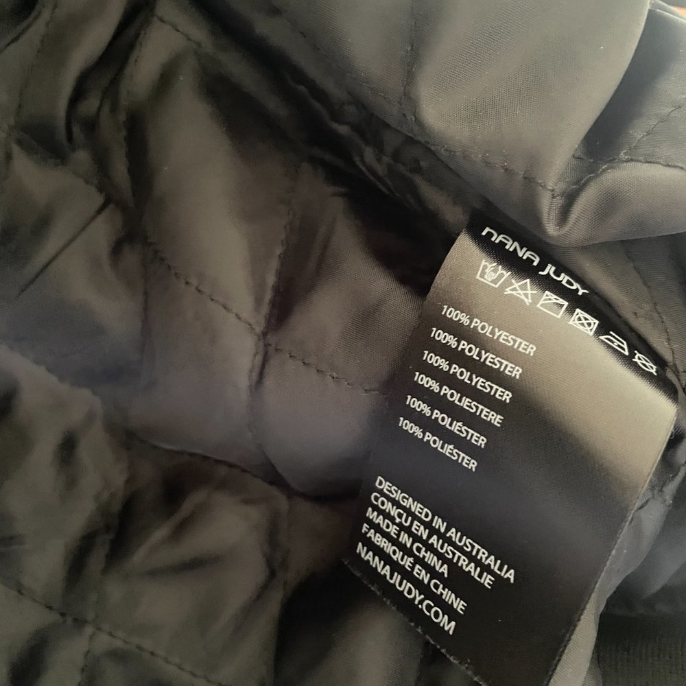NANA JUDY Black La Brea Bomber Jacket Sz S - Picture 3 of 10